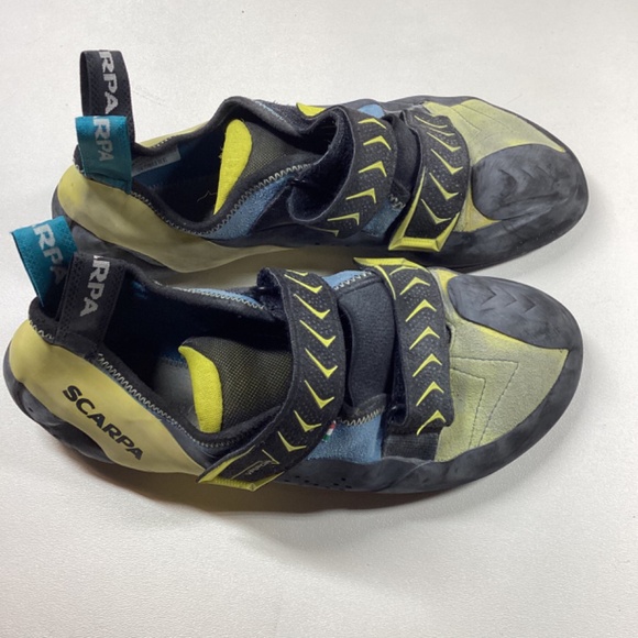 Scarpa Vapor V Men's 'SBlack and Yellow Climbing Shoes with Straps - Picture 5 of 12